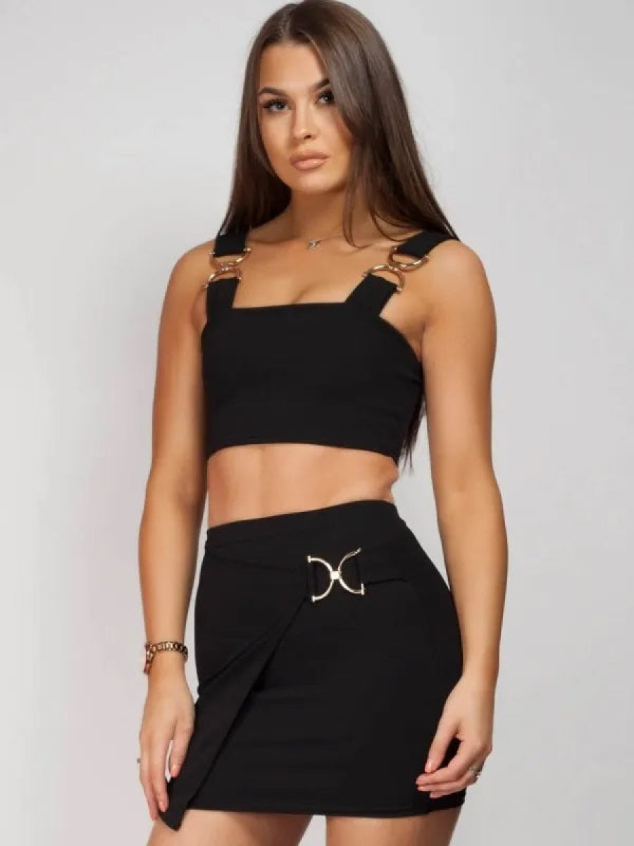 Mini skirt and 2025 crop top co ord