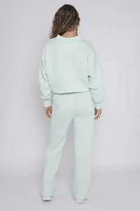 Mint Bomber Style Jacket & Wide Leg Bottoms Co-ord Loungewear Set