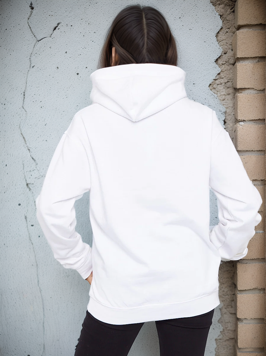 White Perfect Cherry Graphic Print Hoodie