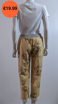 Mustard Printed Trouser