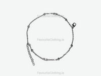 Silver Rectangle Link Chain Bracelet