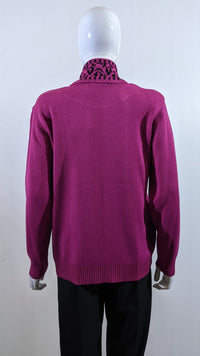 Fuchsia Leopard Design Twinset Jumper