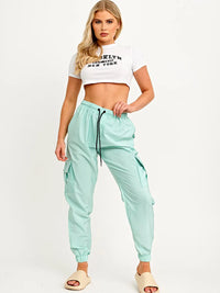 Mint Green Lightweight Combat Cargo Pants Trousers