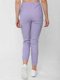 Lilac Purple Utility Pocket Cargo Trouser Pants