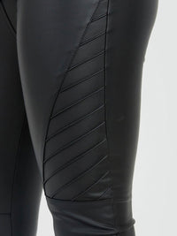 Black High Waisted PU Legging