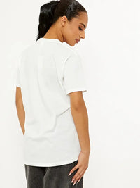 White Divine Cross Graphic Printed T-Shirt