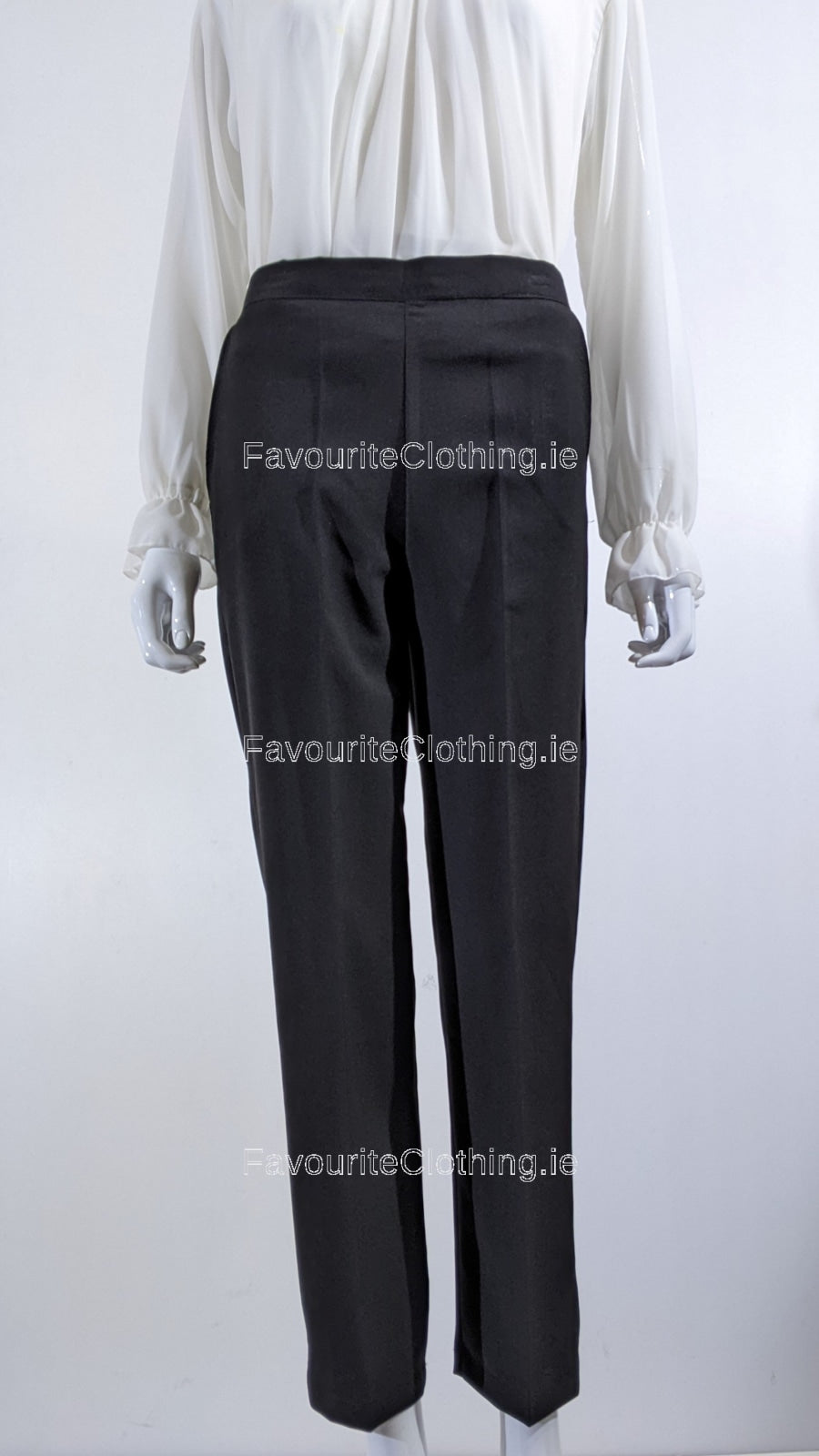 Black Slim Leg Comfortable Elasticated Trouser