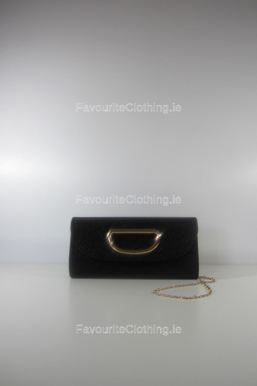 Black Envelope Clutch Bag