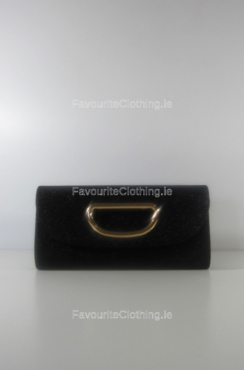 Black Envelope Clutch Bag