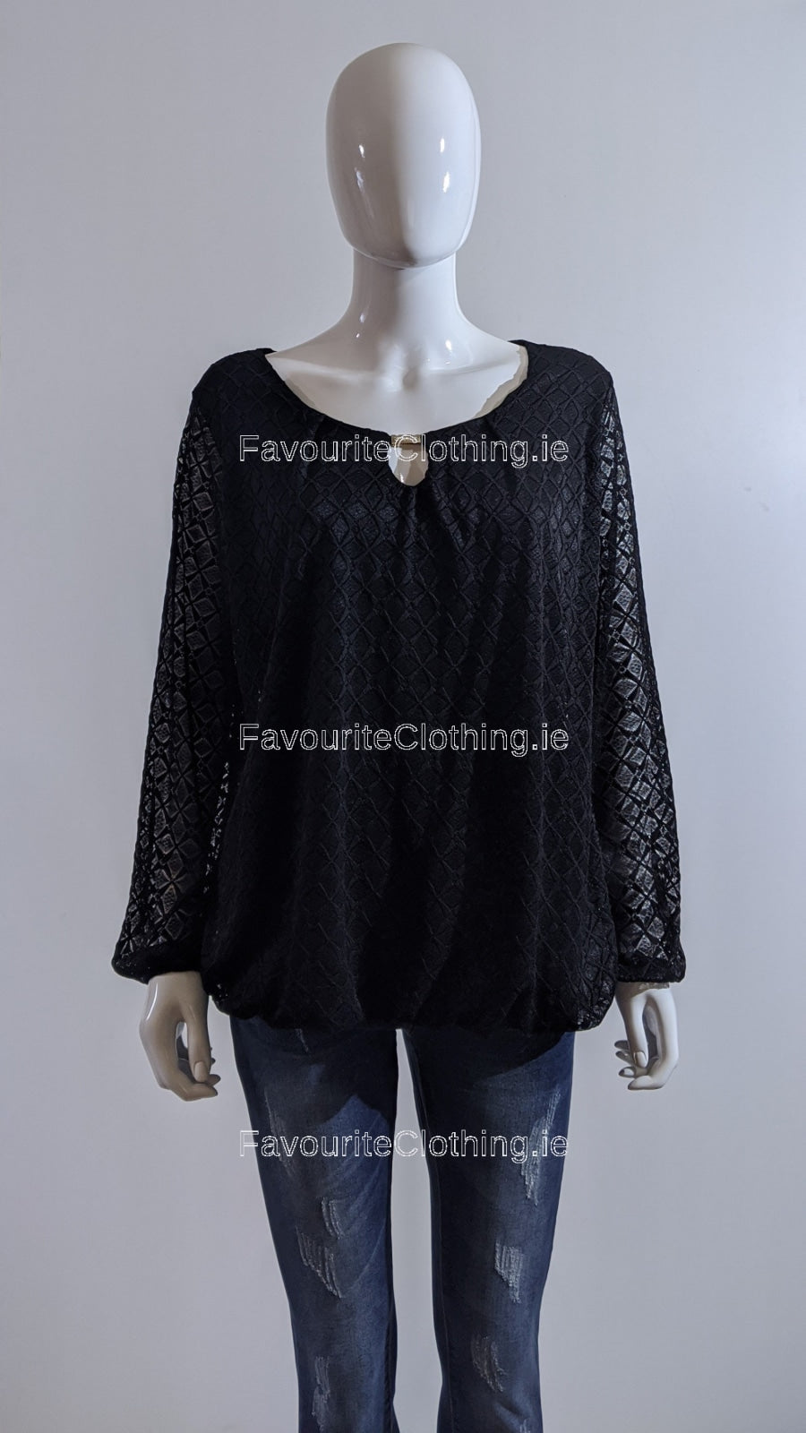 Black Lace Design Top