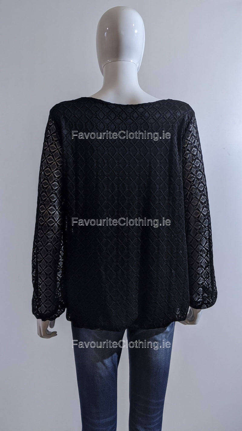 Black Lace Design Top