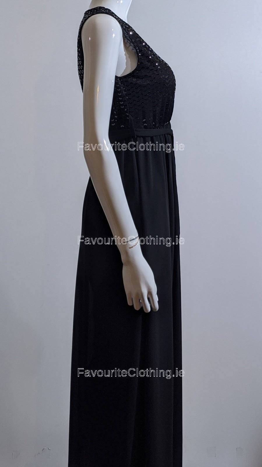 Black Sparkle Glitter Long Dress