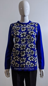 Blue Flower Print Jumper