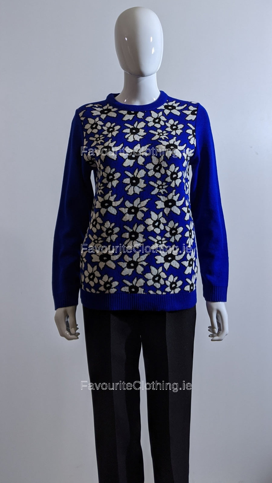 Blue Flower Print Jumper