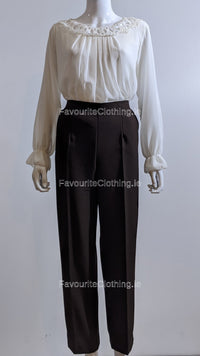 Brown Elasticated Trouser