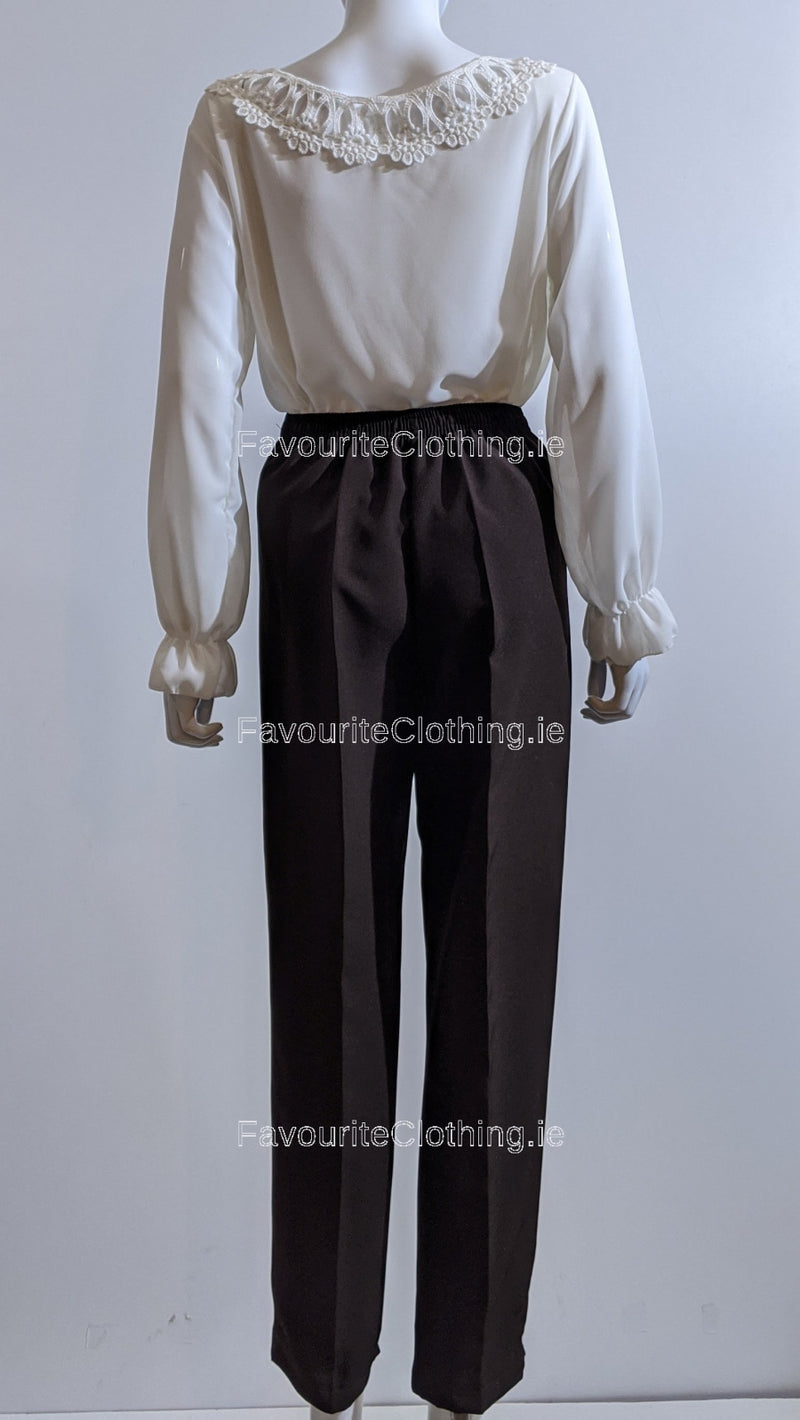 Brown Elasticated Trouser