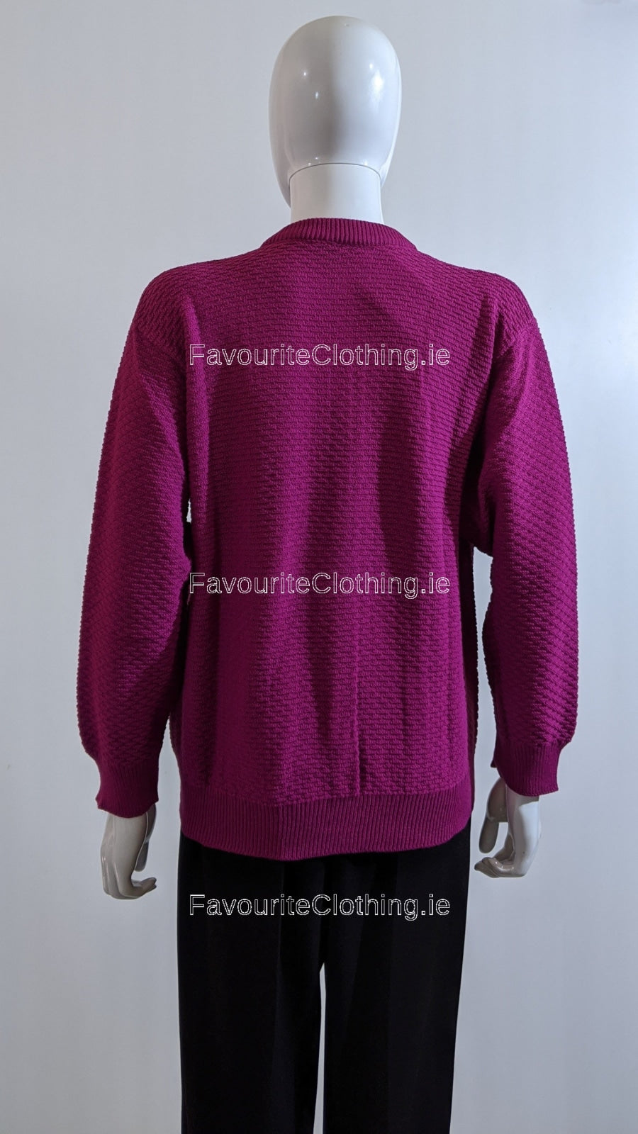 Fuchsia Button Up Design Cardigan