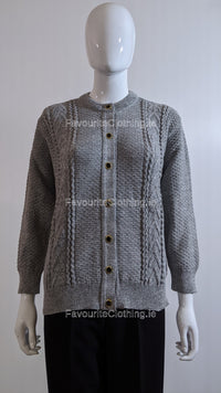 Grey Button Up Design Cardigan