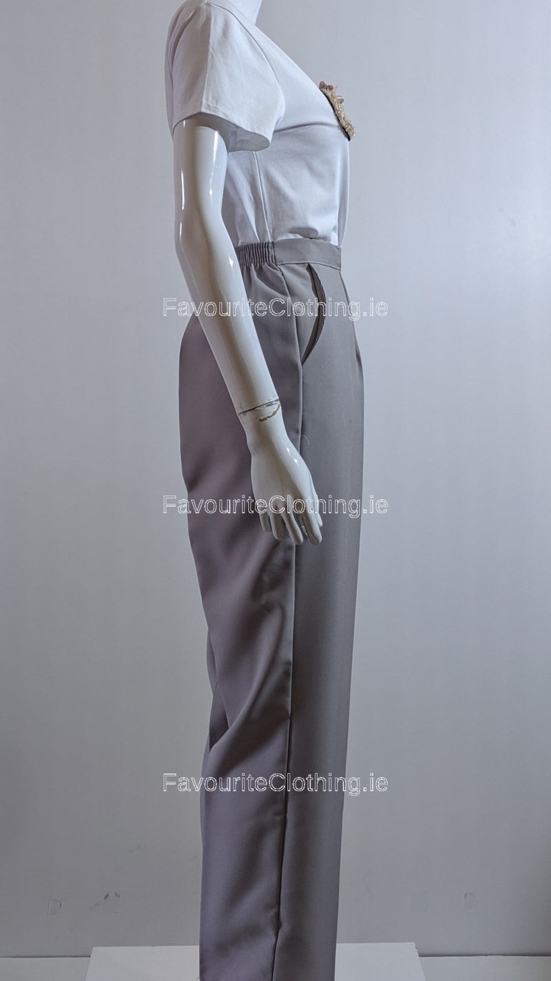 Light Grey Elasticated Trousers