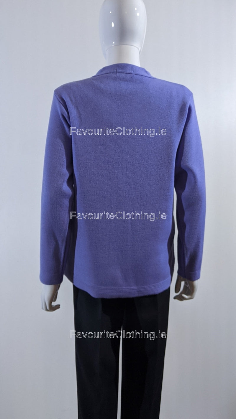 Lilac V-Neck Button Pocket Cardigan