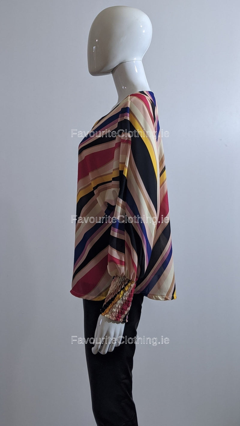 Multicolour Stripe Design Top 