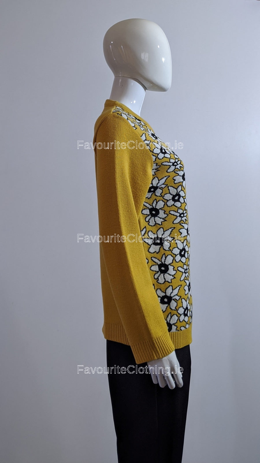 Mustard Flower Print Jumper