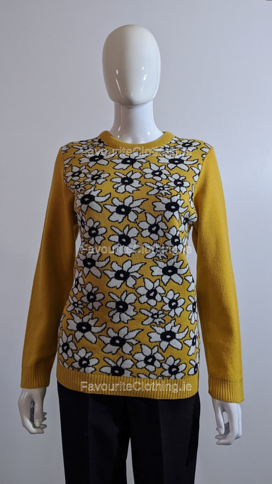 Mustard Flower Print Jumper