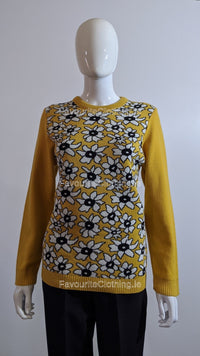 Mustard Flower Print Jumper