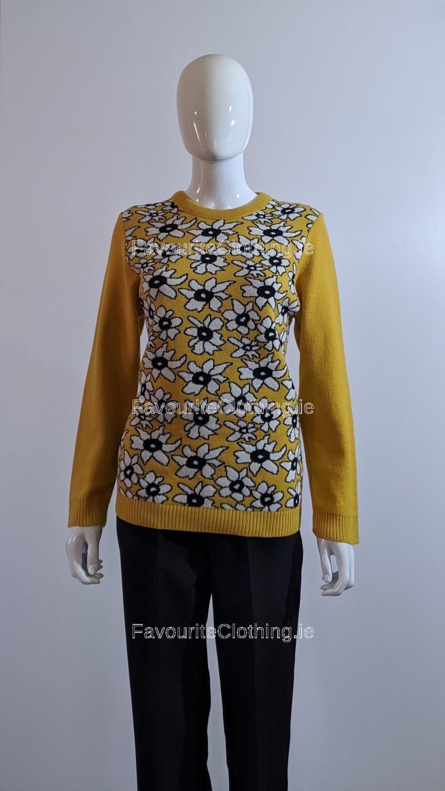 Mustard Flower Print Jumper