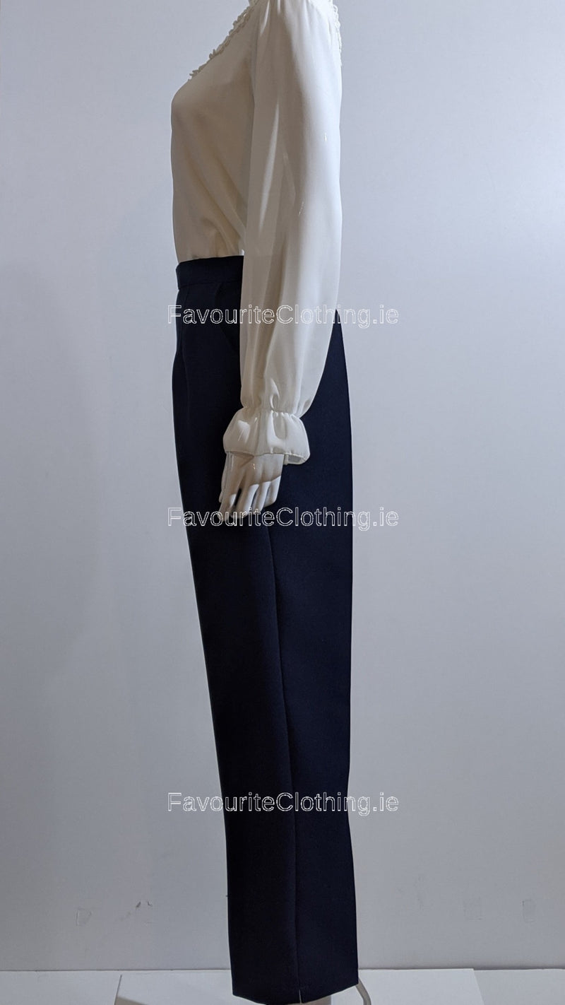 Navy Elasticated Trouser