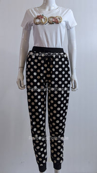 Polka Dot Cuffed Trouser