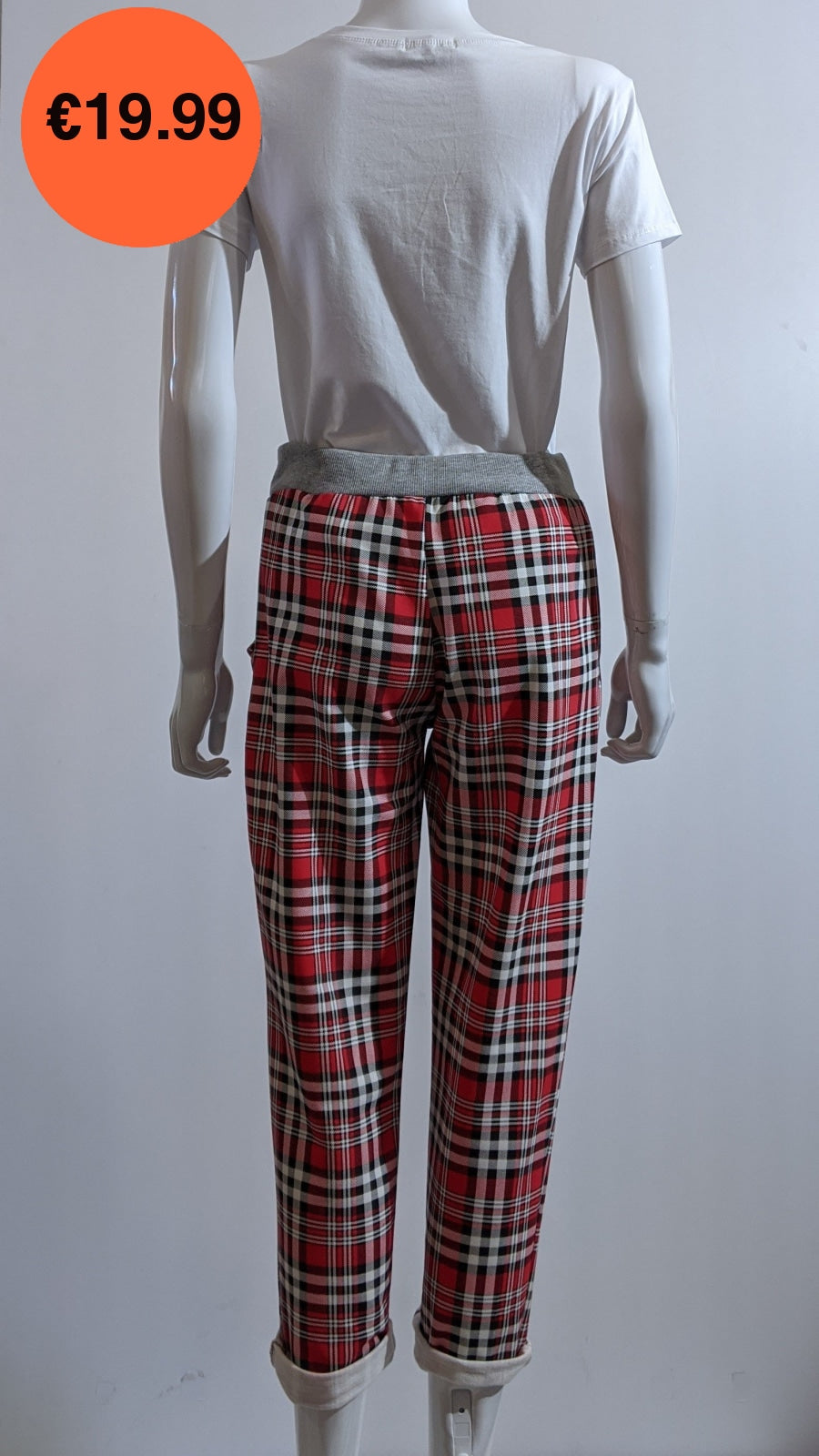 Red Check Print Trouser