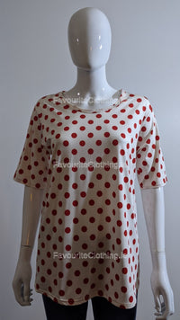 Red Polka Dot Top