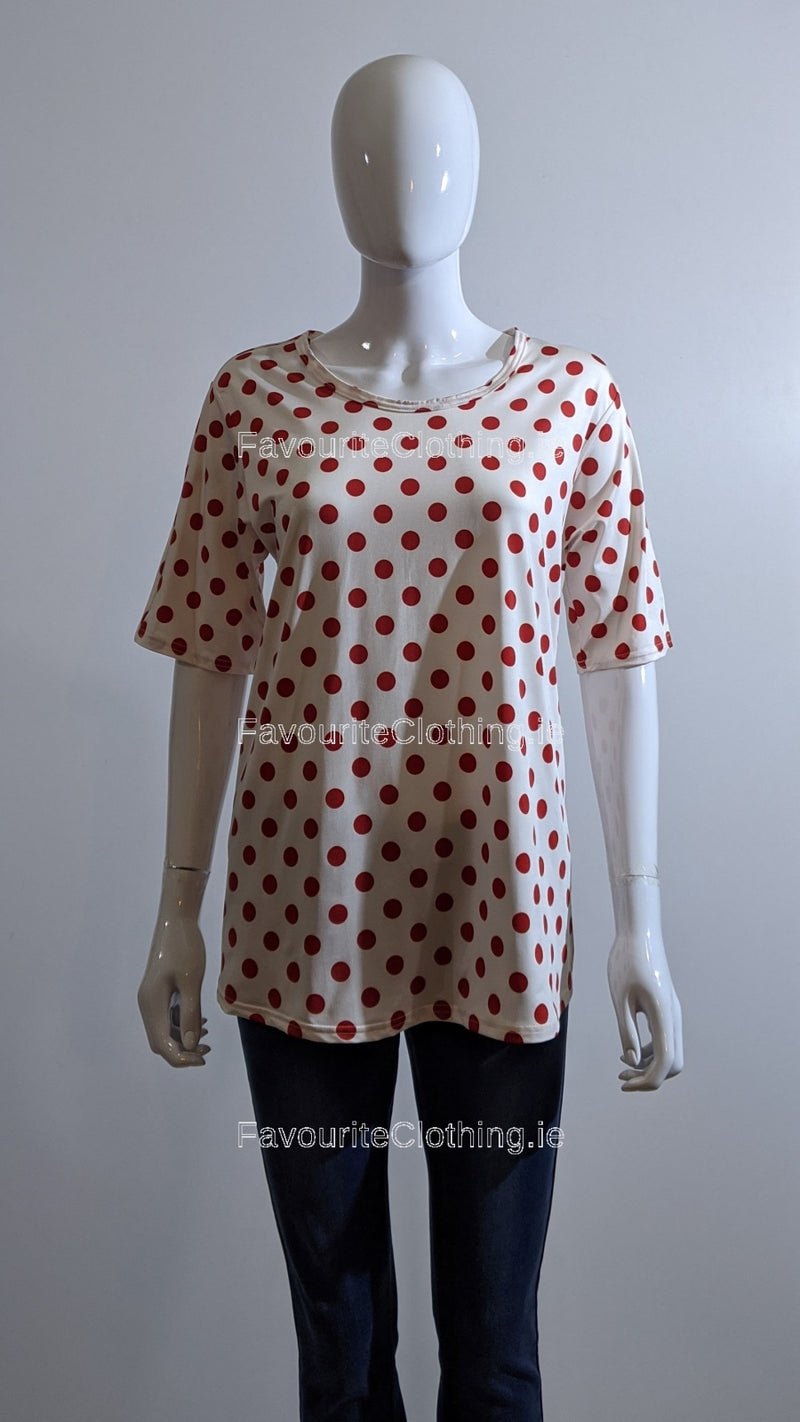 Red Polka Dot Top