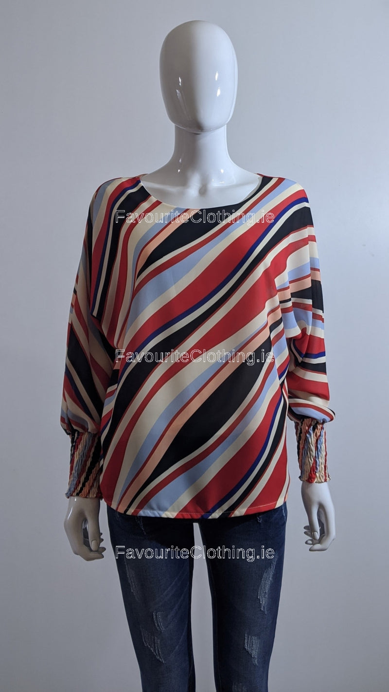 Red Stripe Design Top