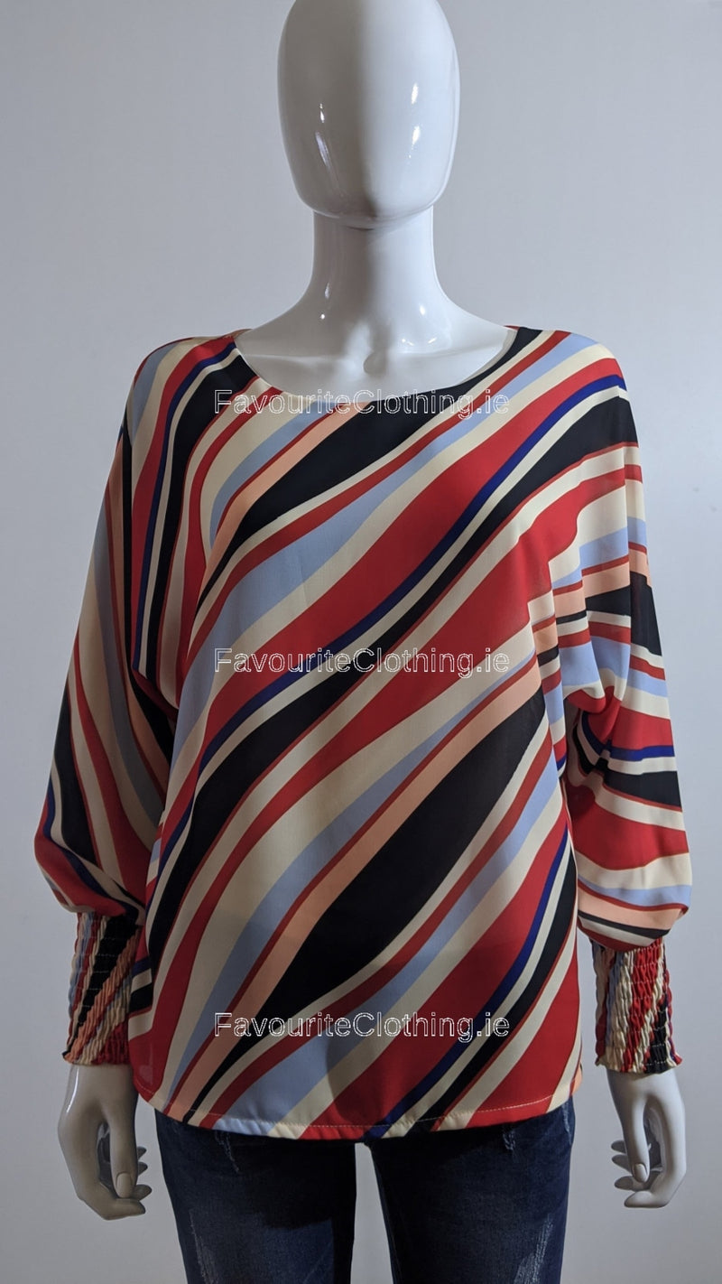 Red Stripe Design Top