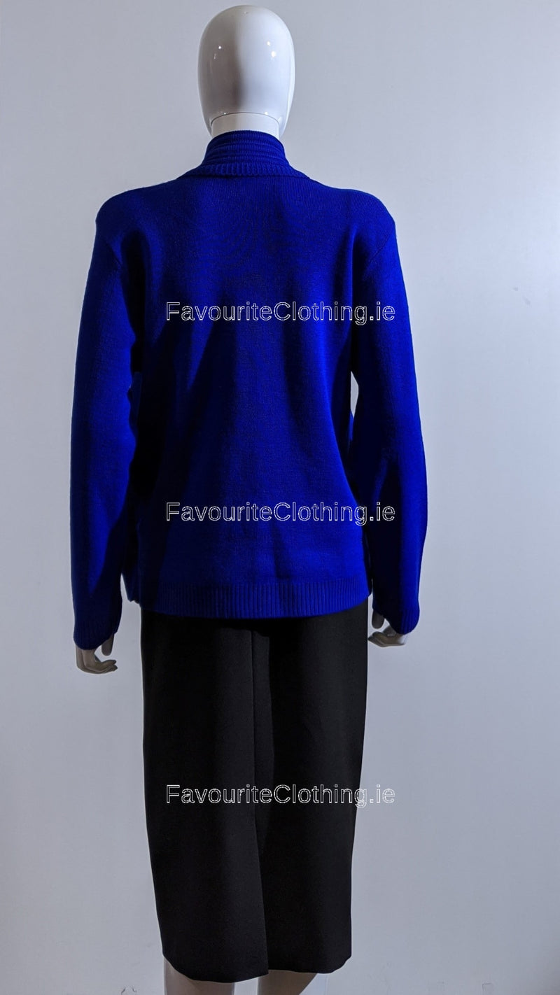 Royal Blue Stripe Twinset Jumper