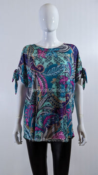 Teal Paisley Design Top