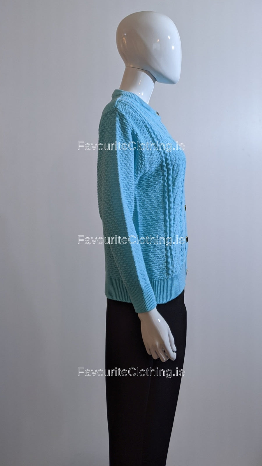 Turquoise Blue Design Cardigan