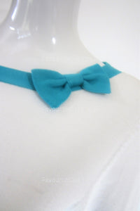 Turquoise Bow Round Neck Jumper