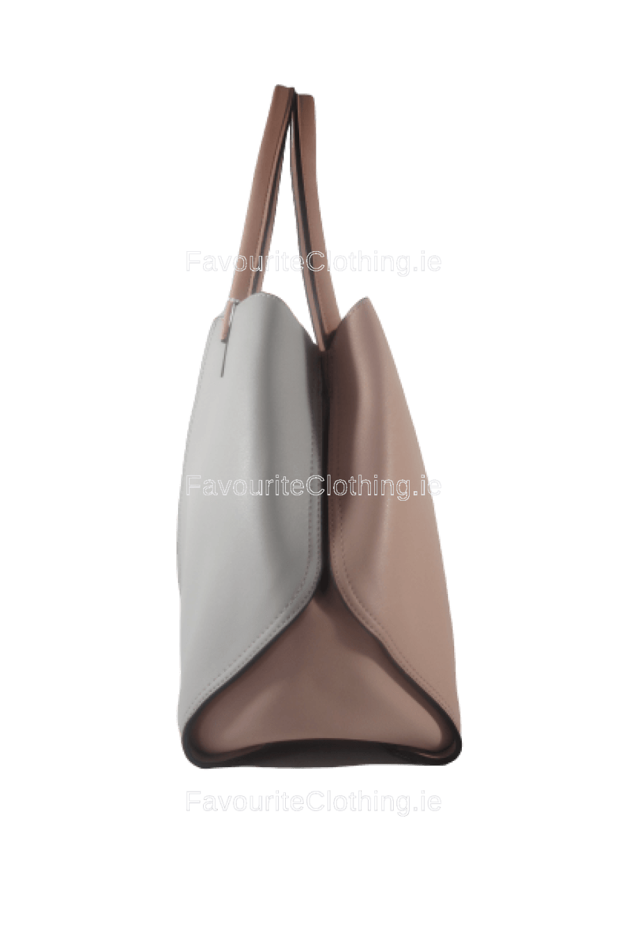 White & Grey Contrast Handbag