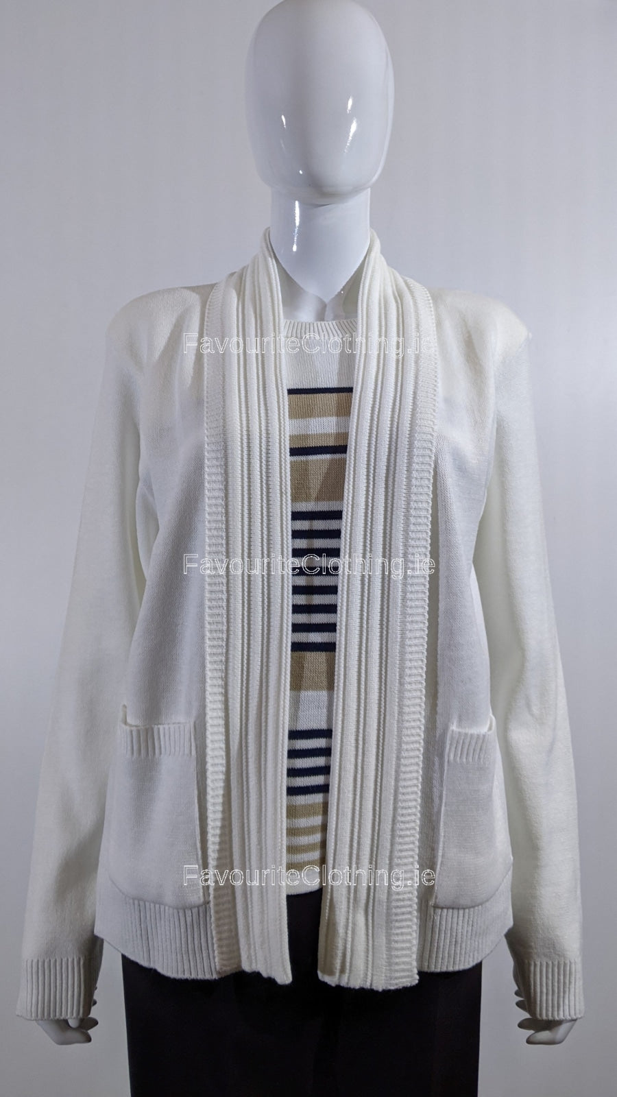 White Stripe Twinset Jumper