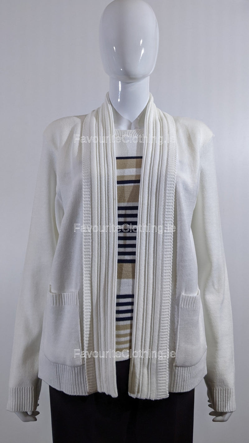 White Stripe Twinset Jumper