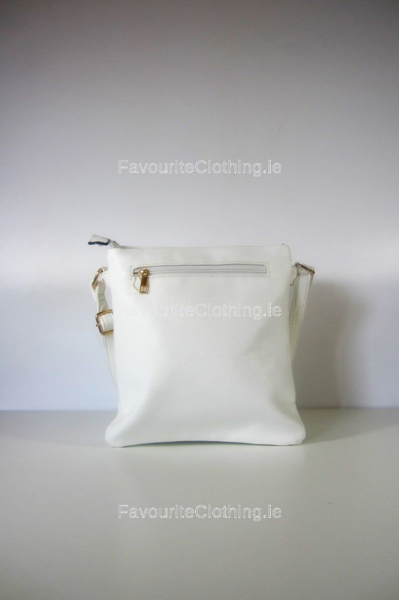 White Stud Shoulder Strap Handbag