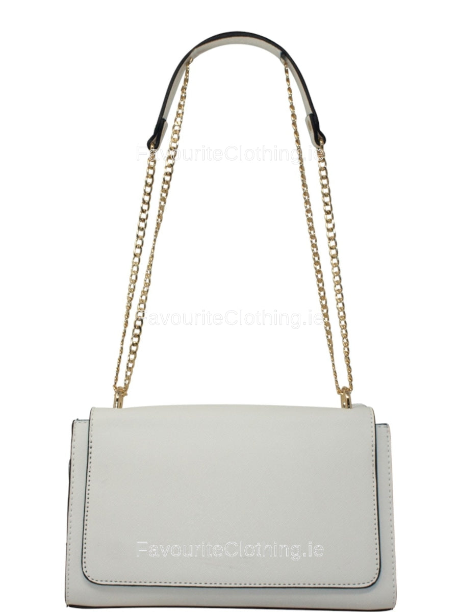 White Tassel Detail Shoulder Bag