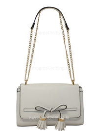 White Tassel Detail Shoulder Bag