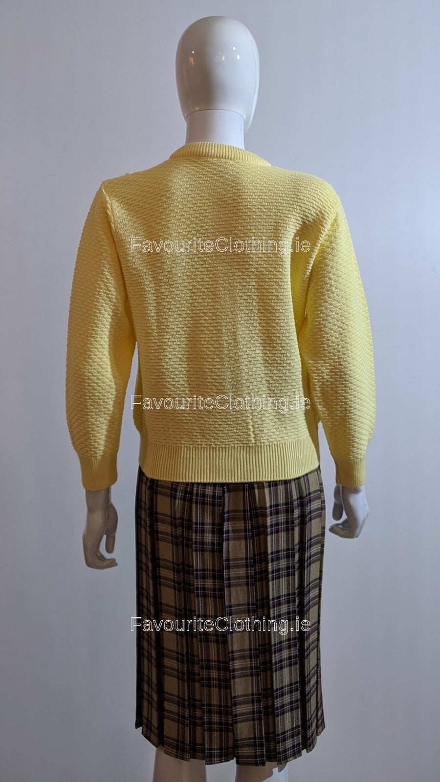 Yellow Button Up Design Cardigan