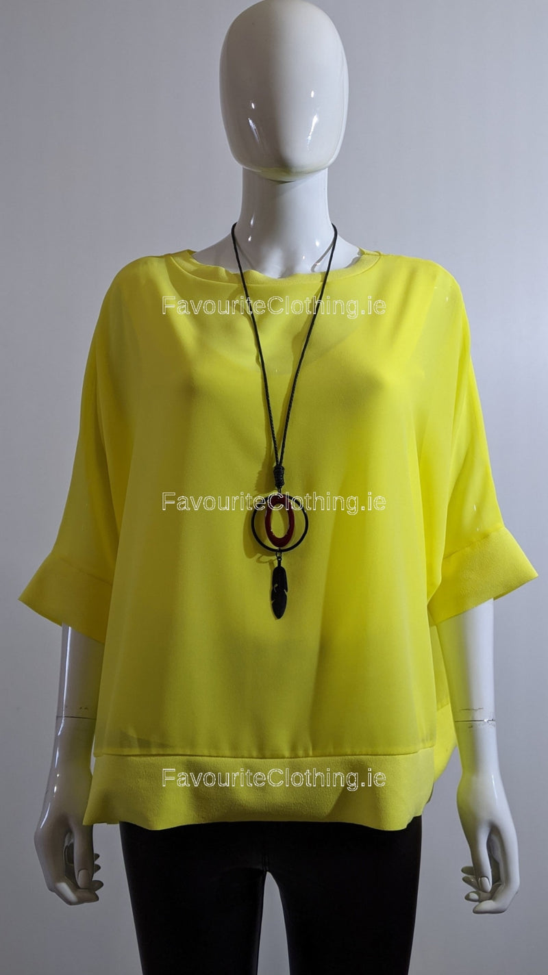 Yellow Necklace Loose Top